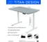 Стол с регулировкой высоты StolStoya ТИТАН Design рама белая, столешница МДФ, эмаль серая, 160x80 SE221DWS16080 2