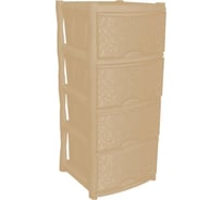 Универсальный комод Branq Fiori 4-секционный слоновая кость BQ3771СЛК