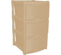 Универсальный комод Branq Fiori 3-секционный слоновая кость BQ3770СЛК