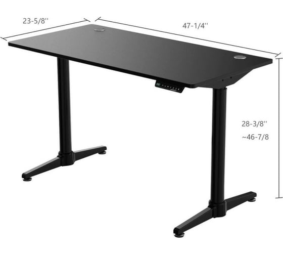 Стол для  компьютера Eureka EHD-I1 чёрный ERK-EHD-I1-B