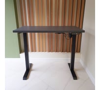 Стол с регулируемой высотой StolStoya МОТОР UP подстолье черное, столешница МДФ, эмаль сланцево-серая, 160x80 SE211IBSS16080