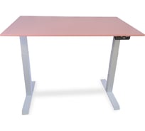 Стол с регулируемой высотой StolStoya МОТОР UP рама белая, столешница ЛДСП, Барби, 130x60 PE211IWSLBB130