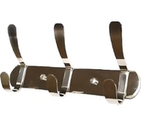 Настенная хромированная планка с тремя крючками Beroma 07823611