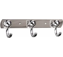 Настенная хромированная планка с тремя крючками Beroma 07823615