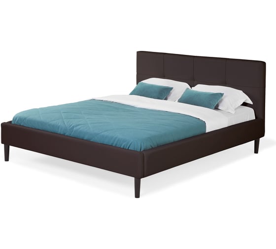 Двуспальная кровать NRAVA Karolina 160 без п/м Galaxy Dk. Brown 4657773608412