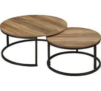 Набор из двух столиков Bergenson Bjorn Stanley D60 см, D80 см, орех LA-BETA-STWA60_80