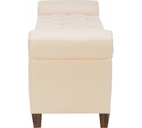 Банкетка Leset Classic-Б1 бежевая экокожа, ножки орех 7238-4005