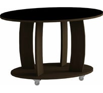 Журнальный стол Leset LS 738 венге, стекло черное 0231-5920