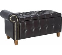 Банкетка Leset Classic-Б2 коричневая экокожа, ножки орех 5380-4050