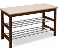 Банкетка Leset Осло бежевый, темный орех 7434-8492