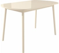 Раздвижной стол Leset Мидел мини, металл кремовый, стекло кремовое 6471-2750
