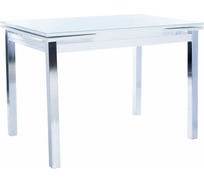Раздвижной стол Leset Париж 2Р металл хром, стекло белое 7408-0364