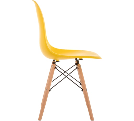 Пластиковый стул Woodville Eames PC-015 желтый 11178
