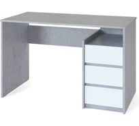 Письменный стол СОКОЛ СПм-21 бетон/белый 00-00011535