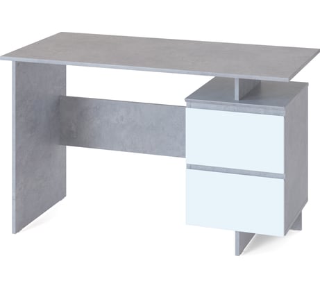 Письменный стол СОКОЛ СПм-19 бетон/белый 00-00011533