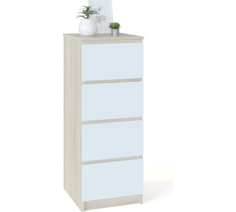 Тумба СОКОЛ Т-4р дуб сонома/белый Т4рСб