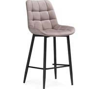 Барный стул Woodville Алст велюр латте/черный 502279