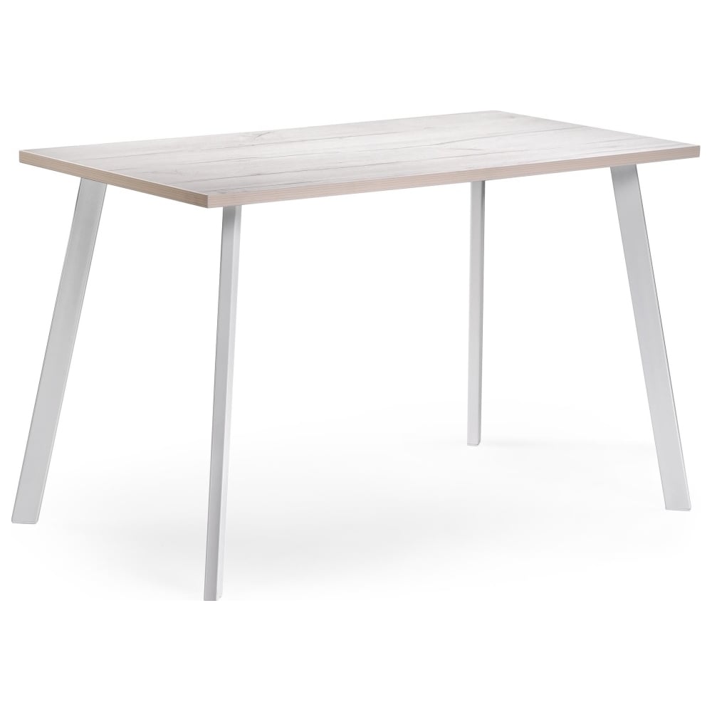 Деревянный стол Woodville Тринити Лофт 140 25 мм, юта/белый матовый ...