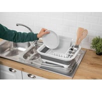 Складная сушилка для посуды Phibo 370x310x130 мм, серый 411176311