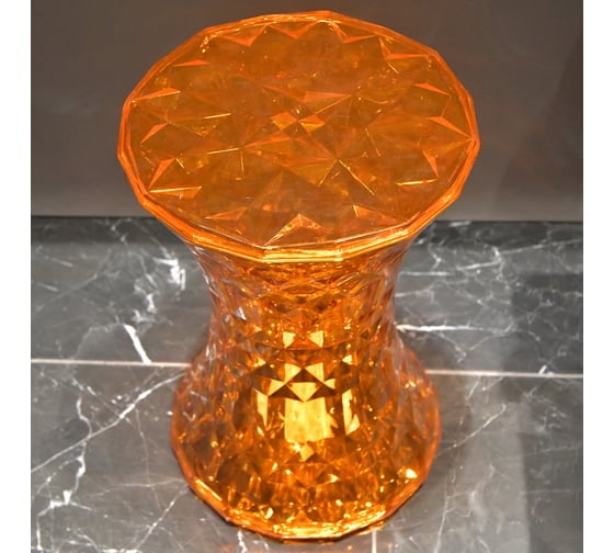 Стул-пуф BRADEX stone прозрачный, оранжевый FR 0056