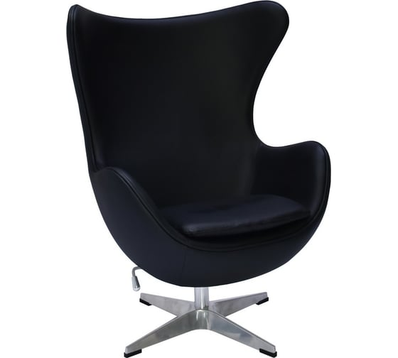 Кресло BRADEX egg chair черный, натуральная кожа FR 0808