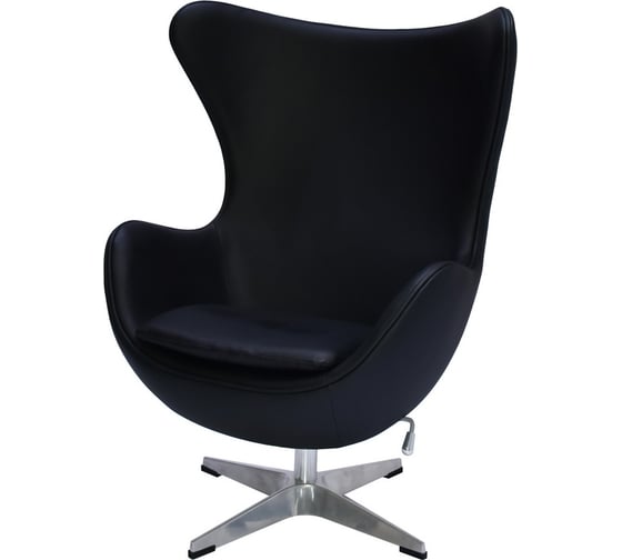 Кресло BRADEX egg chair черный, натуральная кожа FR 0808