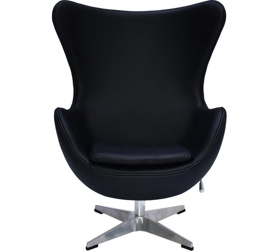 Кресло BRADEX egg chair черный, натуральная кожа FR 0808