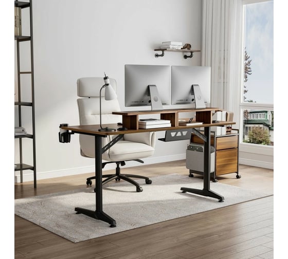 Стол для компьютера EUREKA GIP 60 Walnut ERK-I60P-WN