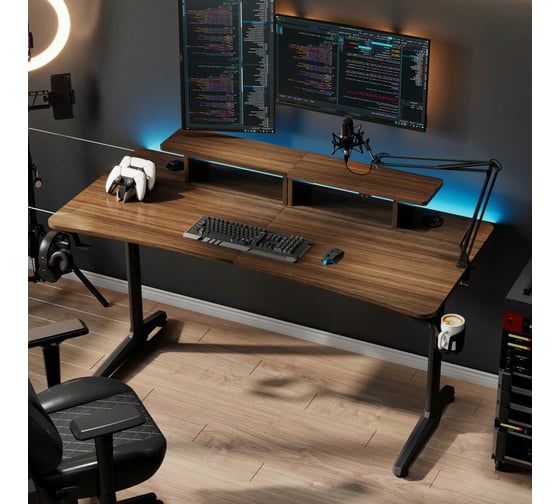 Стол для компьютера EUREKA GIP 60 Walnut ERK-I60P-WN