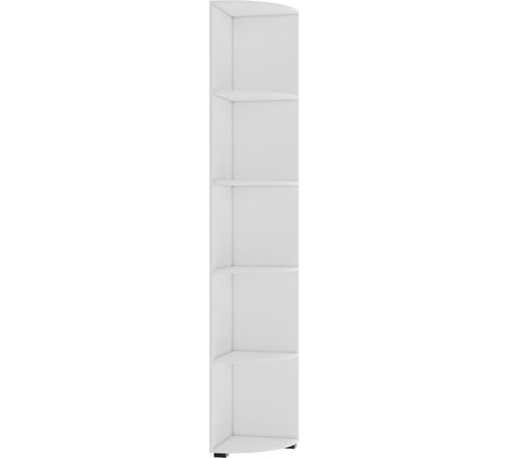 Торцевой стеллаж НК-Мебель GLOSS 36x36 белый/белый глянец 73374542
