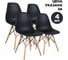 Комплект стульев BRABIX Eames Cf-010, 4 шт., пластик черный, опоры дерево/металл 532631 5