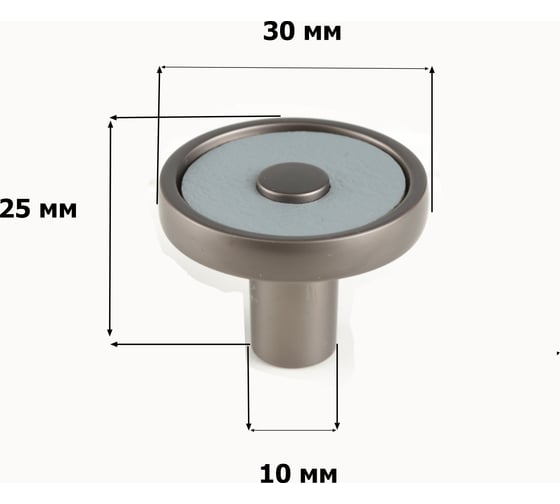 Ручка-кнопка Brante rk.1361.z.knob.grey.blue 96 мм графит-голубой 107211