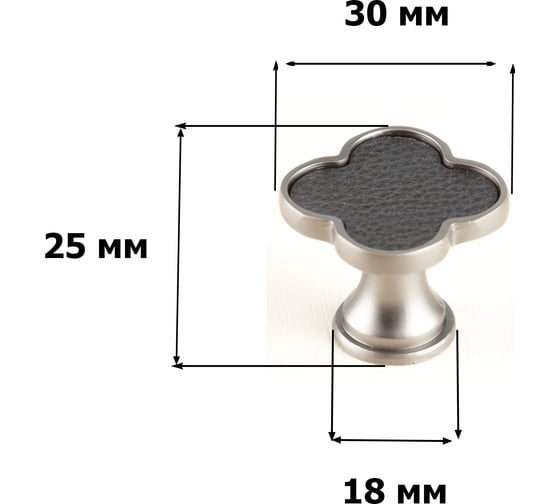 Ручка-кнопка Brante rk.1361.z.knob.grey.black 96 мм графит-черный 107212