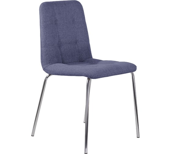 Стулья BRABIX Twins Cf-011 комплект 2 шт, хромированный каркас, ткань, синий 532769