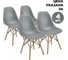 Стулья BRABIX Eames Cf-010 комплект 4 шт, пластик серый, опоры дерево/металл 532632 1