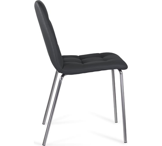 Стулья BRABIX Twins Cf-011 комплект 2 шт, хромированный каркас, экокожа, черный 532765