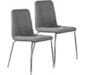 Стулья BRABIX Twins Cf-011 комплект 2 шт, хромированный каркас, ткань, серый 532767