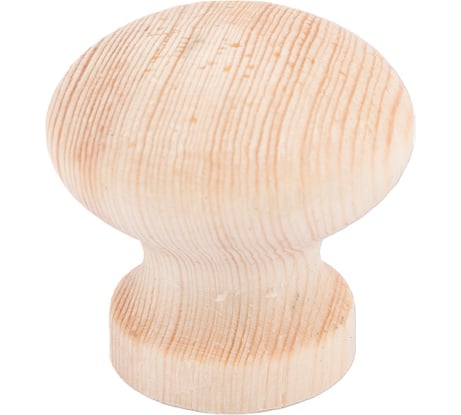 Деревянная ручка ЕВРОПАРТНЕР кнопка D35 мм, H35 мм, хвоя, 20 шт. 0261 D