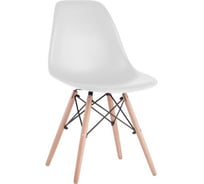 Стулья BRABIX Eames Cf-010 комплект 4 шт, пластик белый, опоры дерево/металл 532630