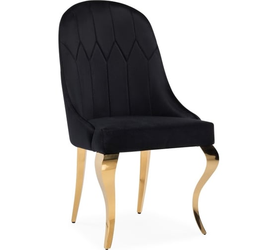 Стул Woodville Gustav на металлокаркасе, black/gold 15384
