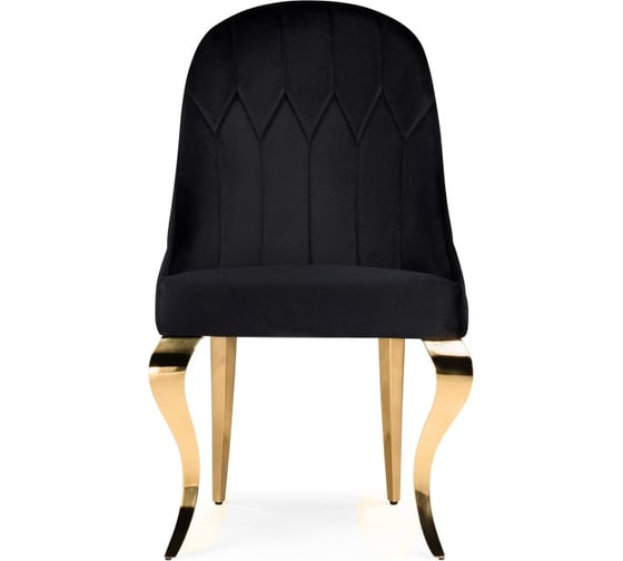 Стул Woodville Gustav на металлокаркасе, black/gold 15384