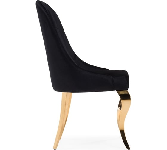 Стул Woodville Gustav на металлокаркасе, black/gold 15384