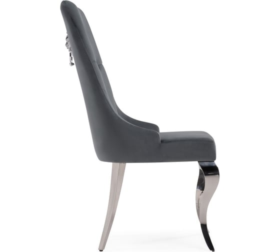 Стул Woodville Viki на металлокаркасе, dark grey/steel 15386