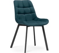 Стул Woodville Челси на металлокаркасе, морская волна/черный 527311