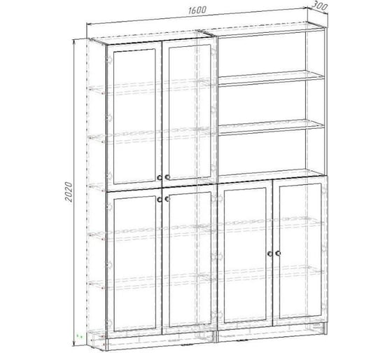 Книжный шкаф ADETA IKEA Билли 349 beige 1228816
