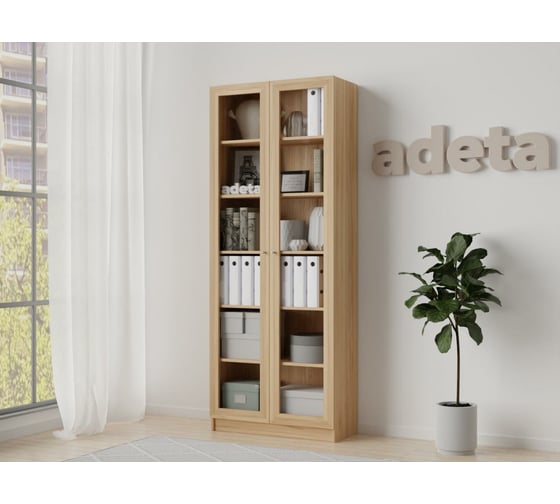 Книжный шкаф ADETA IKEA Билли 336 oak gold craft 6011662