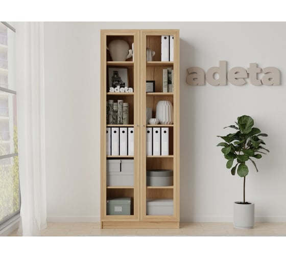 Книжный шкаф ADETA IKEA Билли 336 oak gold craft 6011662
