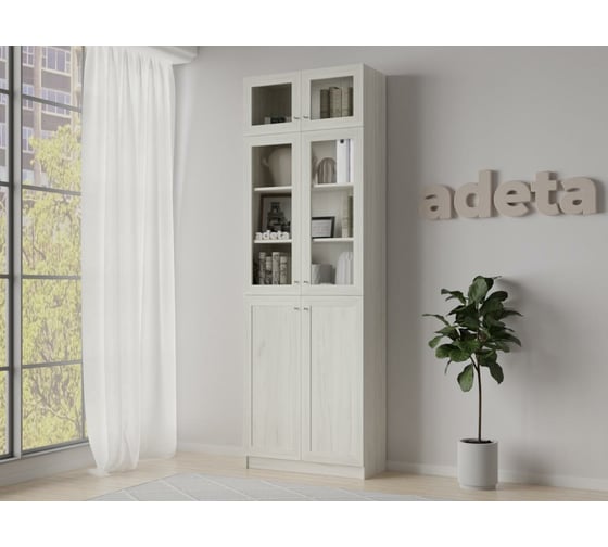Книжный шкаф ADETA IKEA Билли 352 oak white craft 9254214
