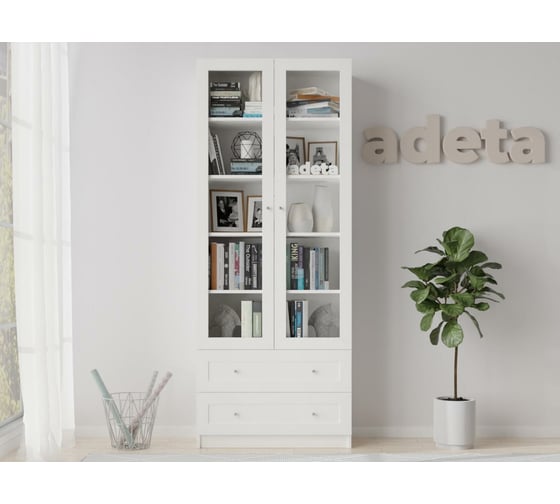 Книжный шкаф ADETA IKEA Билли 313 white 7754186