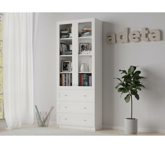 Книжный шкаф ADETA IKEA Билли 355 white 5667657